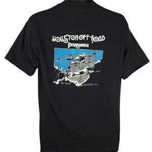 Houston Off Road T Shirt Vintage 80s Four Wheeling 50/50 Made In USA Mens Size M